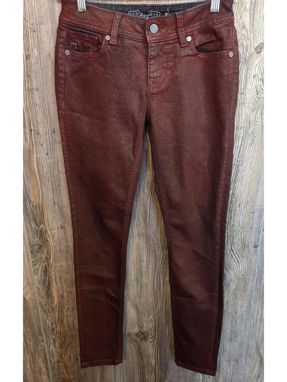 Miss Me Denim Jeans Deep Red Scarlet Women Size 25 (26x31) Skinny - 5151S387R